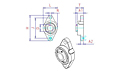 S2F-SS Series Cast Stainless Steel Two-Bolt Flange Units - Insert Bearings Inch