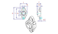 Z2F-ZM Series Cast Iron Two-Bolt Flange ZMaRC Units - Coated Insert Bearing Inch